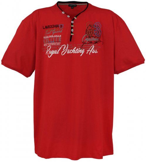 Lavecchia 608 Printed T-shirt Red - Tričká - Nadrozmerné tričká - 2XL-14XL