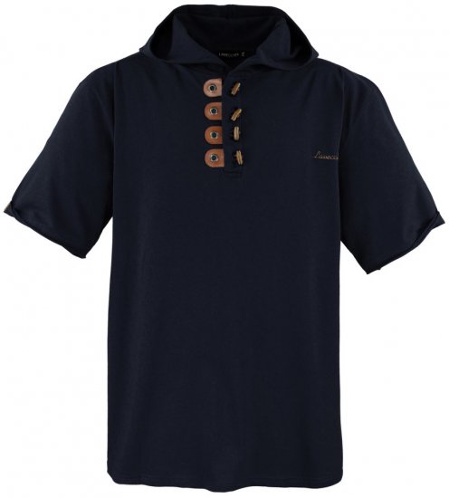 Lavecchia 609 T-shirt with Hoodie Black - Tričká - Nadrozmerné tričká - 2XL-14XL