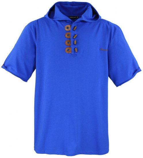 Lavecchia 609 T-shirt with Hoodie Royal Blue - Tričká - Nadrozmerné tričká - 2XL-14XL