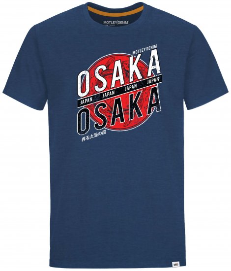 Motley Denim Leicester T-shirt Dark Indigo - Tričká - Nadrozmerné tričká - 2XL-14XL