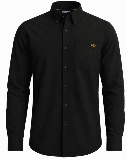 Motley Denim Lisbon Long Sleeve Shirt Black - Košele - Košele 2XL-10XL