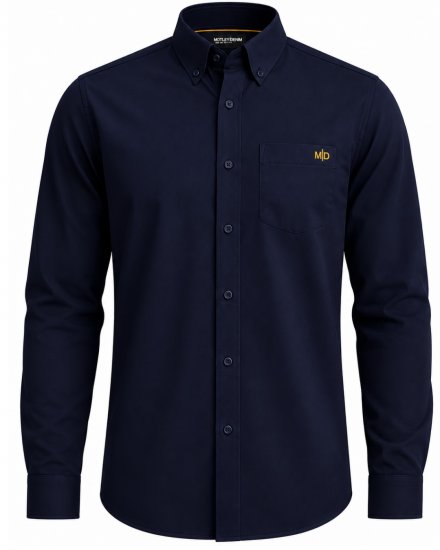 Motley Denim Lisbon Long Sleeve Shirt Navy - Košele - Košele 2XL-10XL