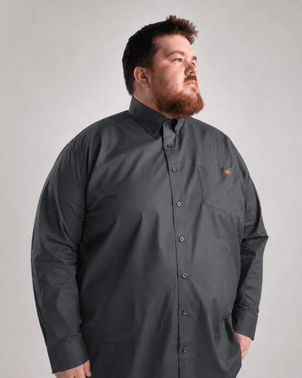 Motley Denim Lisbon Long Sleeve Shirt Charcoal - Košele - Košele 2XL-10XL