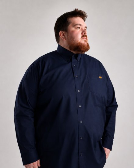 Motley Denim Lisbon Long Sleeve Shirt Navy - Košele - Košele 2XL-10XL