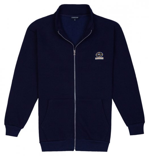 Lavecchia 2027 Mikina na zips Tmavomodrá - Mikiny & mikiny bez kapucne - Mikiny & Mikiny s Kapucňou 2XL-12XL