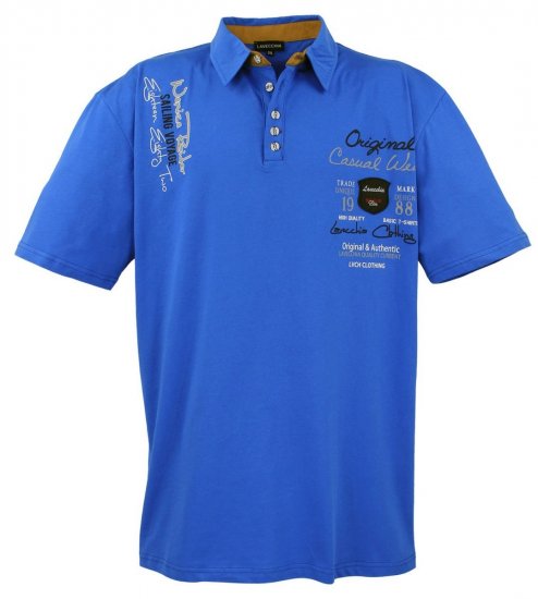 Lavecchia 610 Tričko s golierom Kráľovská modrá - Polokošele - Polokošele 2XL-8XL