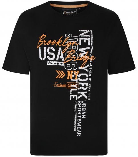 Kam Jeans 5736 NY Print T-Shirts 2-Pack - Tričká - Nadrozmerné tričká - 2XL-14XL