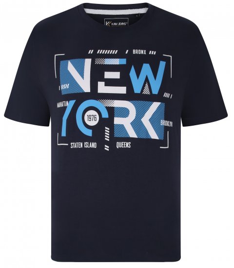 Kam Jeans 5736 NY Print T-Shirts 2-Pack - Tričká - Nadrozmerné tričká - 2XL-14XL