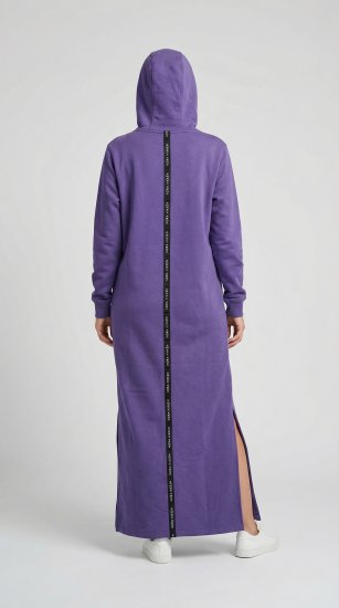 Nora Mikken MARI Maxi Hoodie Dress Purple - Mikiny & mikiny bez kapucne - 