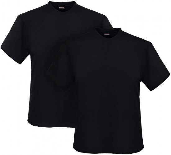 Adamo Marlon Comfort fit 2-pack T-shirt Black - Tričká - Nadrozmerné tričká - 2XL-14XL