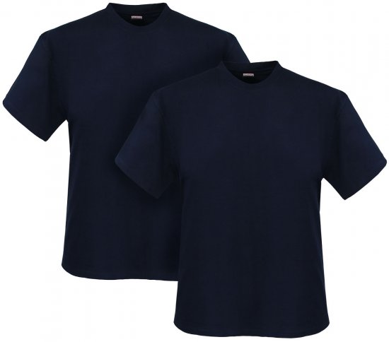 Adamo Marlon Comfort fit 2-pack T-shirt Navy - Tričká - Nadrozmerné tričká - 2XL-14XL