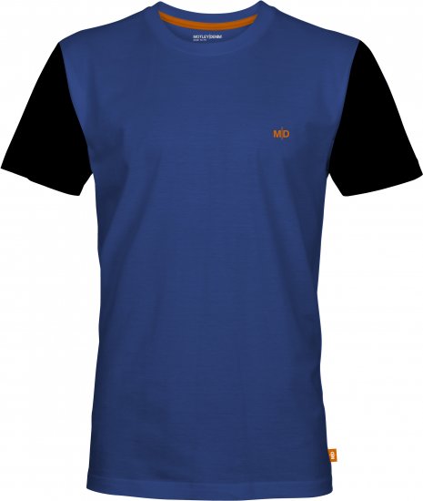 Motley Denim Granada Black Short Sleeved T-Shirt Royal Blue - Tričká - Nadrozmerné tričká - 2XL-14XL