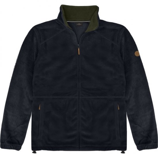 Double Outfitters MFT-7088 Fleece Full-Zip Jacket Navy - Bundy - Bundy Nadmerné Veľkosti 2XL-8XL