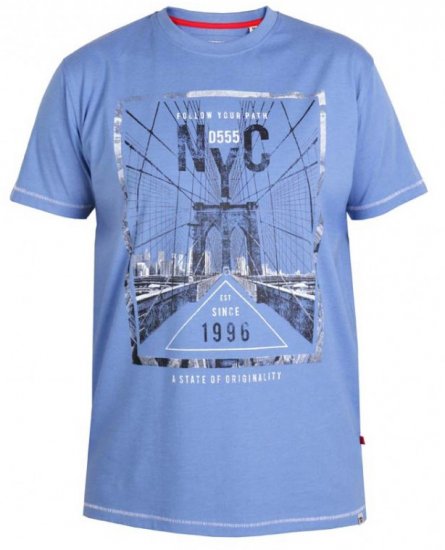 D555 Monty T-shirt Blue - Tričká - Nadrozmerné tričká - 2XL-14XL