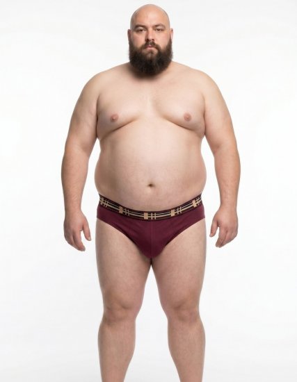 20 Nodi 975 Slipy 3 kusy Vínová/Sivá/Tmavomodrá - Spodná bielizeň - Spodné Prádlo 2XL-8XL