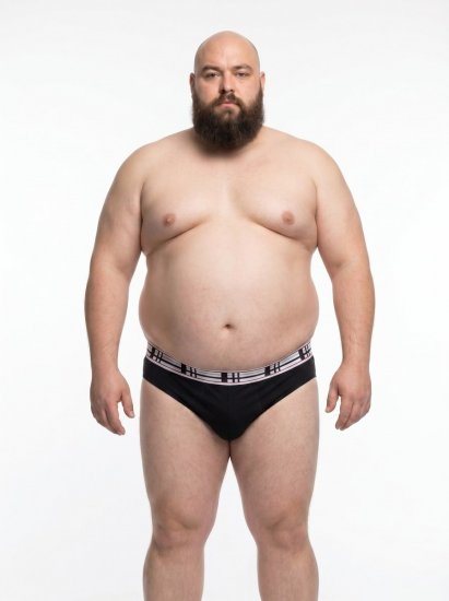 20 Nodi 975 Slipy 3 kusy Vínová/Sivá/Tmavomodrá - Spodná bielizeň - Spodné Prádlo 2XL-8XL