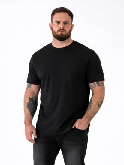 D555 Smartly Tričko okrúhly výstrih Čierna 5 kusy - Tričká - Nadrozmerné tričká - 2XL-14XL