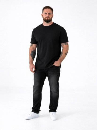 D555 Smartly Tričko okrúhly výstrih Čierna 5 kusy - Tričká - Nadrozmerné tričká - 2XL-14XL