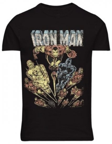 North Latitude 51349 Tričko s potlačou Iron Man Čierna - Tričká s potlačou - Tričká s potlačou - 2XL-8XL