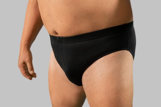 20 Nodi Stretch Cotton Briefs with Embroidered Side Label Black - Spodná bielizeň - Spodné Prádlo 2XL-8XL