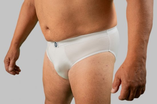 20 Nodi Stretch Cotton Briefs with Internal Elastic Band and Low Rise White - Spodná bielizeň - Spodné Prádlo 2XL-8XL