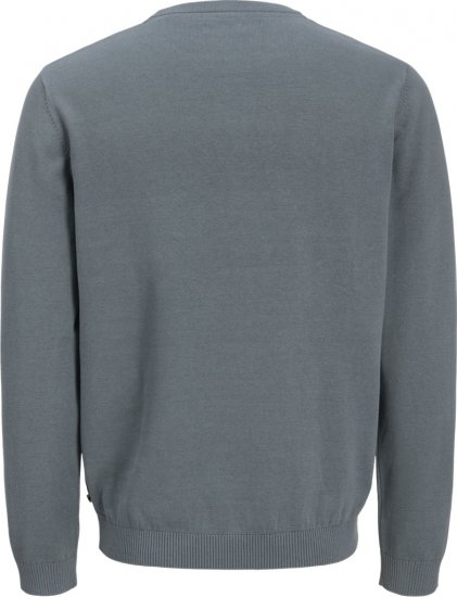 Jack & Jones BASIC Knitted Sweater Grey - Mikiny & mikiny bez kapucne - Mikiny & Mikiny s Kapucňou 2XL-12XL