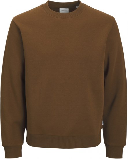 Jack & Jones Bradley Sweatshirt Brown - Mikiny & mikiny bez kapucne - Mikiny & Mikiny s Kapucňou 2XL-12XL