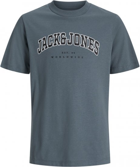 Jack & Jones Caleb Varsity T-Shirt Grey - Tričká - Nadrozmerné tričká - 2XL-14XL
