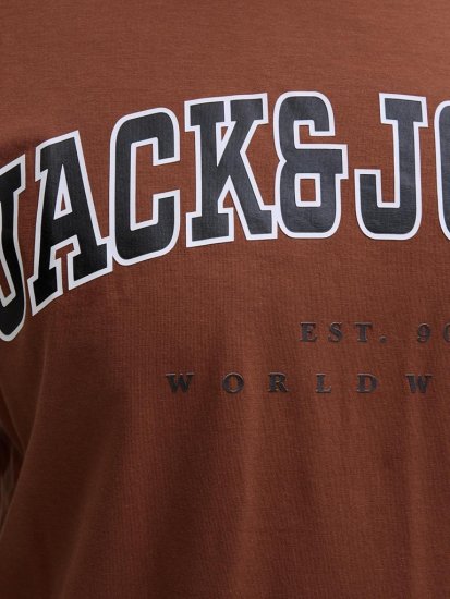 Jack & Jones Caleb Varsity T-Shirt Red - Tričká - Nadrozmerné tričká - 2XL-14XL