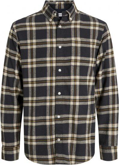 Jack & Jones Classic Flannel Long Sleeve Shirt Black - Košele - Košele 2XL-10XL