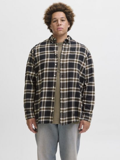 Jack & Jones Classic Flannel Long Sleeve Shirt Black - Košele - Košele 2XL-10XL