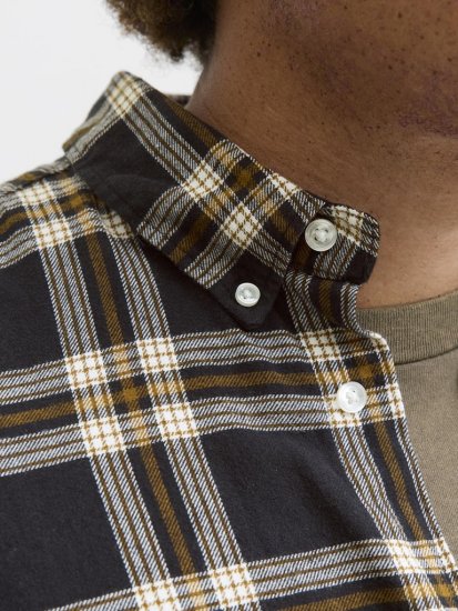 Jack & Jones Classic Flannel Long Sleeve Shirt Black - Košele - Košele 2XL-10XL