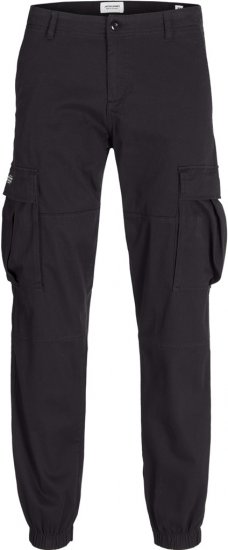 Jack & Jones Jonnie Cuffed Cargo Pants Black - Džínsy & nohavice - Džínsy a Nohavice - W40-W70