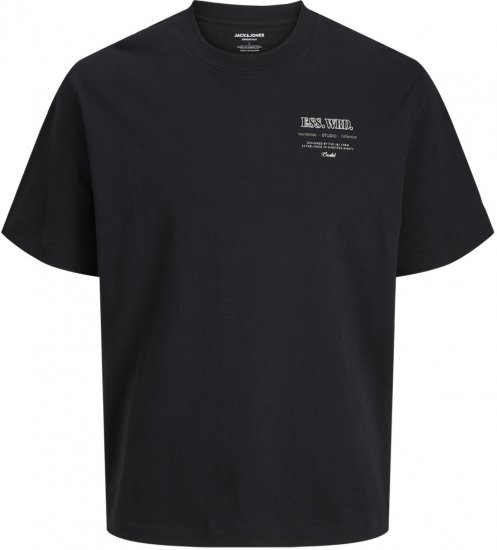 Jack & Jones Urban Edge Studio T-shirt Black - Tričká - Nadrozmerné tričká - 2XL-14XL