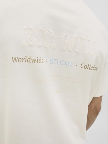Jack & Jones Urban Edge Studio T-shirt White - Tričká - Nadrozmerné tričká - 2XL-14XL