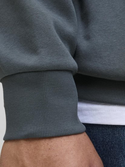 Jack & Jones 2 COL LOGO Hoodie Grey - Mikiny & mikiny bez kapucne - Mikiny & Mikiny s Kapucňou 2XL-12XL