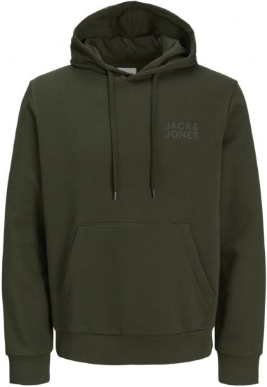 Jack & Jones ECORP Hoodie Green - Mikiny & mikiny bez kapucne - Mikiny & Mikiny s Kapucňou 2XL-12XL