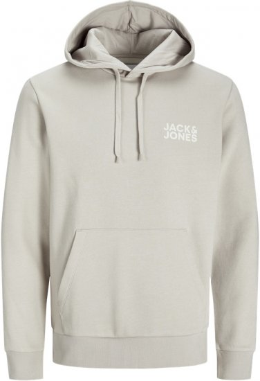 Jack & Jones ECORP Hoodie Grey - Mikiny & mikiny bez kapucne - Mikiny & Mikiny s Kapucňou 2XL-12XL