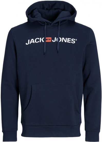 Jack & Jones ECORP Old Logo Hoodie Blue - Mikiny & mikiny bez kapucne - Mikiny & Mikiny s Kapucňou 2XL-12XL