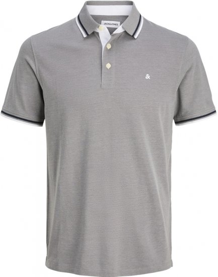Jack & Jones Paulos Polo Short Sleeve Grey - Polokošele - Polokošele 2XL-8XL