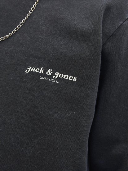 Jack & Jones Dover Sweatshirt Black - Mikiny & mikiny bez kapucne - Mikiny & Mikiny s Kapucňou 2XL-12XL