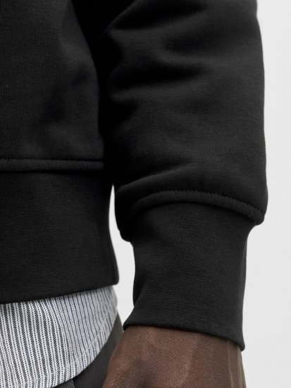 Jack & Jones Soho Sweatshirt with Zipper Black - Mikiny & mikiny bez kapucne - Mikiny & Mikiny s Kapucňou 2XL-12XL