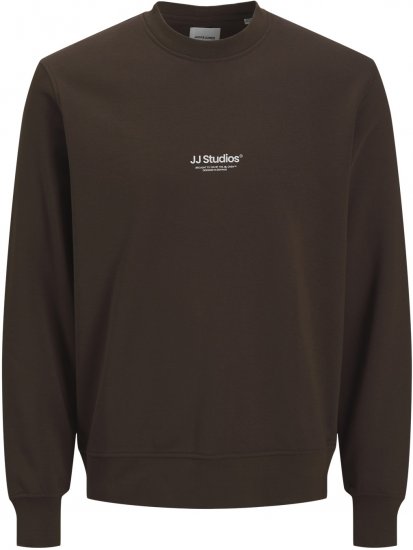 Jack & Jones Soho Sweatshirt Brown - Mikiny & mikiny bez kapucne - Mikiny & Mikiny s Kapucňou 2XL-12XL