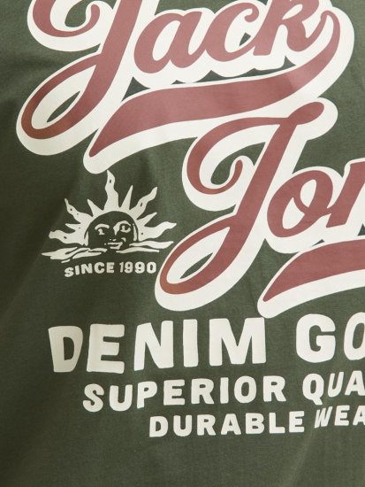 Jack & Jones Logo 2COL T-Shirt Green - Tričká - Nadrozmerné tričká - 2XL-14XL