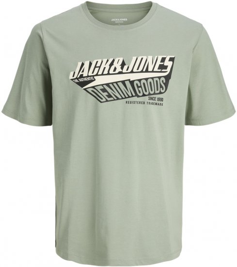 Jack & Jones Logo 2COL T-shirt Iceberg Green - Tričká - Nadrozmerné tričká - 2XL-14XL