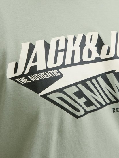 Jack & Jones Logo 2COL T-shirt Iceberg Green - Tričká - Nadrozmerné tričká - 2XL-14XL
