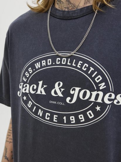 Jack & Jones Dover T-Shirt Short Sleeve Black - Tričká - Nadrozmerné tričká - 2XL-14XL