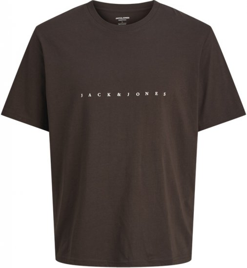 Jack & Jones STAR T-shirt Brown - Tričká - Nadrozmerné tričká - 2XL-14XL