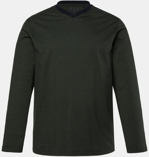 JP1880 Pyjamas Two-piece Striped Dark Green - Spodná bielizeň - Spodné Prádlo 2XL-8XL