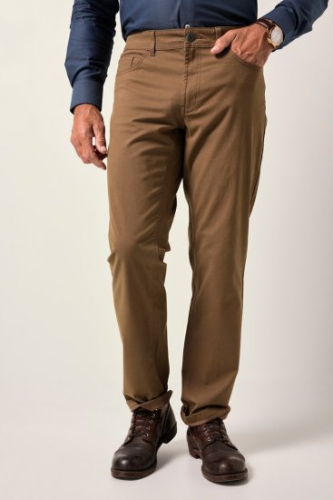 JP1880 Twill Trousers Belly Fit 5-Pocket Brown - Džínsy & nohavice - Džínsy a Nohavice - W40-W70